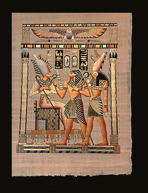 Osiris 16 x 24 Papyrus Painting